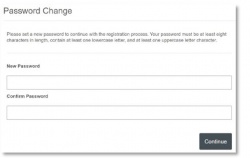 Digital Banking Change Password screen